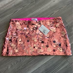 DANIELLE GUIZIO pink sequin skirt